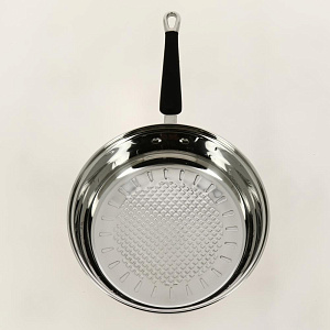 Сковорода 24см CALVE стеклянная крышка нержавеющая сталь CL-1055-5 000000000001152184