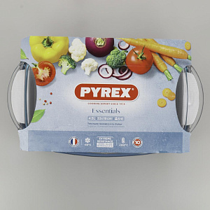 Кастрюля 3л с крышкой 1,5л PYREX прямоугольная стекло 000000000001135877