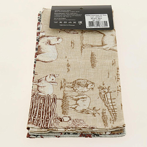 Набор полотенец рогожка 40*75(2шт)(Маки) 000000000001187198