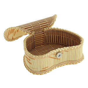 Шкатулка Цветочная, 19?14?7 см, бамбук 000000000001082428