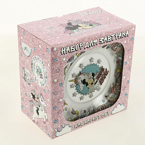 МИННИ И ЕДИНОРОГ Набор для завтрака 3 предмета ОСЗ стекло 000000000001205458