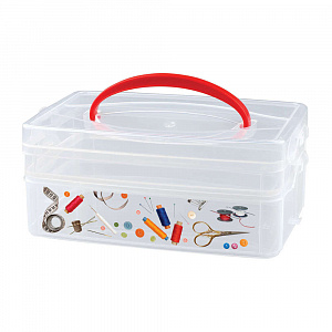 Коробка 24,5х16х10,5см 2 секции 1л/2л ECONOVA MULTI BOX универсальная ручка и декор бесцветный пластик 000000000001113061