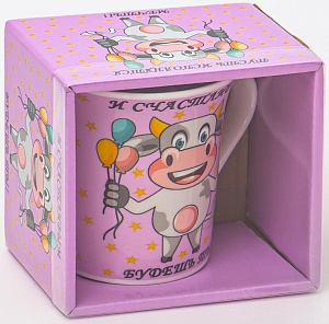 Кружка фарфор 310мл индивидуальная подарочная упаковка ПУСТЬ ИСПОЛНЯТСЯ МЕЧТЫ OLAFF 200-08079 000000000001202100