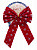 Новогоднее украшение БАНТ Красный с серебряными звездами / 17х21x0,01см арт.78694 000000000001191256