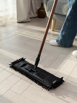 Швабра 42x130см DE'NASTIA Dark wood  бук/ПП/Полиэстр L000049 000000000001226885