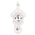 Декоративное украшение на елку Часы 10см БИРЮСИНКА розовый стекло 000000000001207669