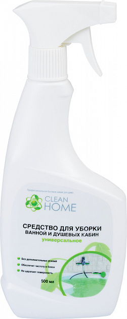 Средство для уборки ванной и душевых кабин CLEAN HOME 500мл 434 000000000001201246