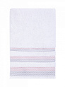 Полотенце махровое LUCKY Бордюр точки 450gsm 70x140 100% хлопок, белый/ розовый D100408 000000000001227651