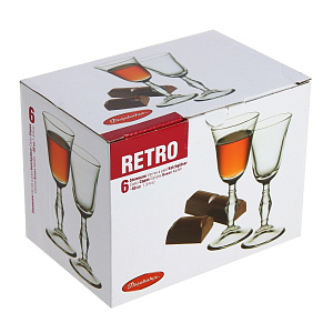 RETRO Набор рюмок для ликера 6шт 50мл PASABAHCE стекло 000000000001116427