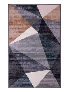 Коврик придверный 50x80см LUCKY Треугольники серый/коричневый полиэстер 000000000001211915