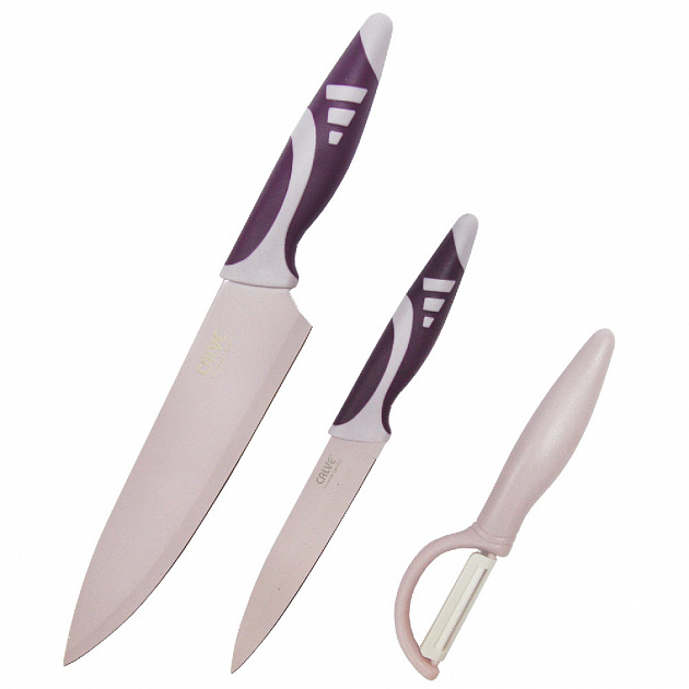Набор ножей 3 предмета CALVE (11см/9см/6см) нержавеющая сталь CL-3129 000000000001189622