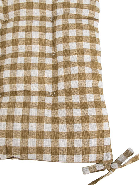 Подушка на стул 38х38см LUCKY Кофейная клетка полиэстер/хлопок 000000000001228243