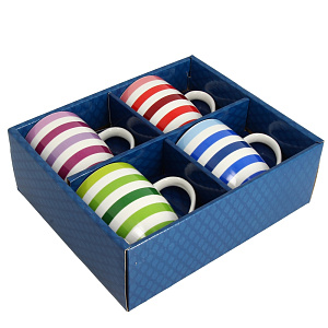 Набор кружек, 4 предмета (материал: фарфор, 4 кружки, объем: 330мл,упаковка: подарочная коробка) 000000000001154843