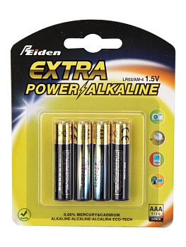 Батарейка алкалиновая 4шт Reiden Extra Power/Alkalaine AAA LR03 1,5В 000000000001226229