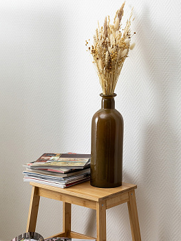 Ваза декоративная 2,1л 12x12x34см DE'NASTIA Египет бутылка ручная работа высокая бежевый стекло 000000000001220897