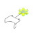 Подставка для губки с цветком на присоске Мультидом, пластик, сталь 000000000001126911