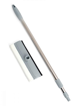 Окномойка 75-125см LUCKY с телескопической ручкой серый нержавеющая сталь/пенополиуретан/резина 000000000001217309