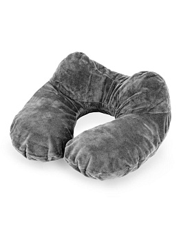 Подушка для путешествий 30х30х12см надувная серый полиэстер 000000000001226500