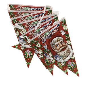 Гирлянда-флажки С Новым Годом 2,4м бумажная PF0114 000000000001192744