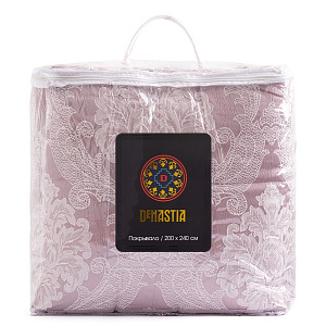 Покрывало 200x240см DE'NASTIA кружево Ампир 3слоя лиловое жаккард 100% полиэстер 000000000001212615