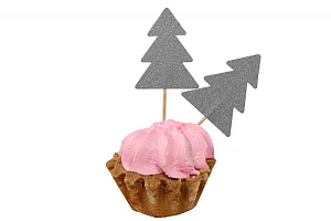 Пика-топпер Елка 6шт Серебро 2-0130 000000000001202676