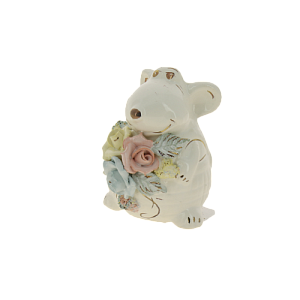 Копилка крыса мини мальчик лепка большая глазурь белая (ак-22742) 000000000001191948