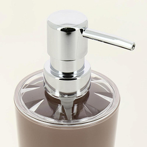 Диспенсер для жидкого мыла DE'NASTIA граненый вишневый пластик 000000000001207095