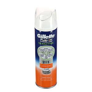 Пена для бритья Gillette Fusion ProGlide Sensitive Active Sport P&G, 250мл 000000000001128782