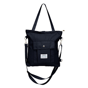 Сумка-шоппер Clever (холст) 35х30х3см синий поликотон 000000000001221703