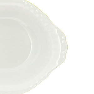 Глубокое овальное блюдо Золотая отводка Porcelaine Czech Gold Hands, 33 см 000000000001136228