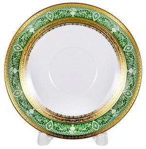Набор чайный 12 предметов (чашка 230мл-6шт/блюдце-6шт) BALSFORD Саксония золото/зеленый подарочная упаковка фарфор 000000000001193940