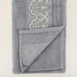 Полотенце 70х130см CLEANELLY Сальвьетта махровое плотность 460гр/м серый 100% хлопок ПЦ3501-3025,350 000000000001198601