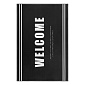 Коврик придверный 60х90см LUCKY Welcome чёрный/белый полиэстер