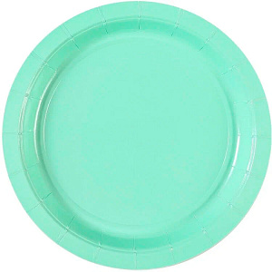 Набор тарелок бумажных 6шт 17см Веселая Затея Пастель мятный 000000000001211897