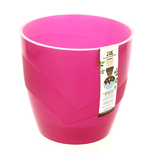 Кашпо/вставка Грация 2,8л D17 H17 прозрачная фуксия 000000000001185605