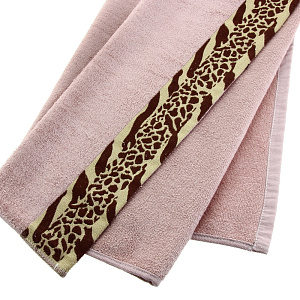 Полотенце DE'NASTIA Сафари 70х130см розовый 70%Бамбук/30%Хлопок T000009 000000000001104369