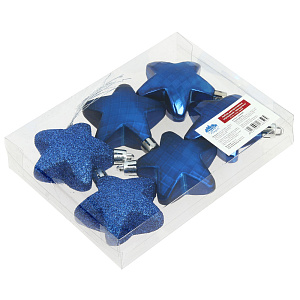 Набор декоративных украшений ЗвездочкаПосуда Центр, 6 см, 6 шт. 000000000001161788