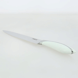 Нож разделочный клинок 197мм DE'NASTIA белая ручка нержавеющая сталь ABS пластик 000000000001210803