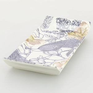 Блюдо сервировочное 29,5х14см LUCKY Павлин прямоугольное (малое) керамика 000000000001208727