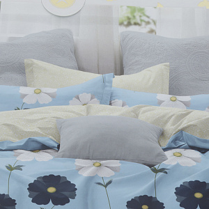 Комплект постельного белья 1,5-спальный LOVE&LIVE Цветы простынь 150х215см пододеяльник 145х215см наволочки 70х70см-2шт поплин 100% хлопок 000000000001203692