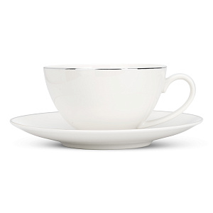 Набор чайный 12 предметов Классик с серебром фарфор 000000000001219691