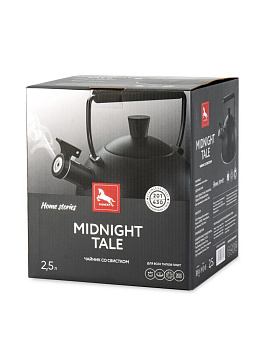 Чайник со свистком 2,5л PIONEER ONIX/MIDNIGHT TALE черный нержавеющая сталь 000000000001220093