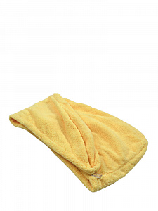 Тюрбан-повязка для сушки волос 25х65см DE'NASTIA желтый микрофибра полиэстер-80%/полиамид-20% 000000000001192422