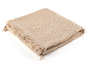 Полотенце махровое 70х130см LUCKY Пейсли капучино хлопок 100% 000000000001217021