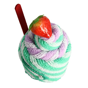 Полотенце Мороженое Софти, 25х25 см, полиэфир, вискоза 000000000001151795