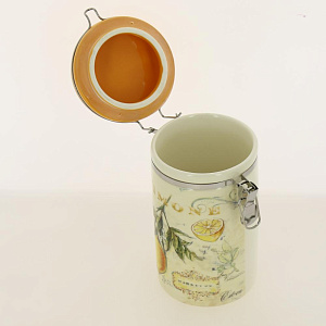 Банка для сыпучих продуктов 1000мл с клипсой подарочная упаковка Tuscan vegetables доломит ZFC037-36 000000000001196872