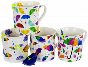 Кружка заварочная 300мл BALSFORD Зонты силиконовое сито подарочная упаковка фарфор 000000000001197855