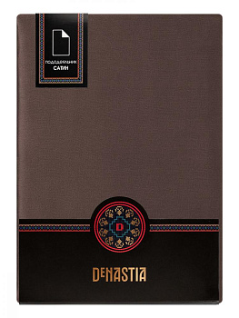Пододеяльник 175x210см DE'NASTIA NEW сатин 2х-сторонний бежевый/коричневый хлопок 000000000001215774