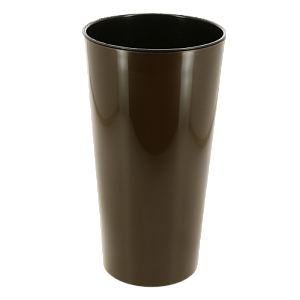 Кашпо для цветов 3л h260мм D140мм GARDENPLAST КАМЕЛИЯ со вставкой шоколад пластик 000000000001207376