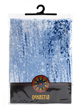 Шторка для ванной 200x180см DE'NASTIA Джинс эффек с водоотталкивающей пропиткой синий/белый полиэстер 000000000001214349